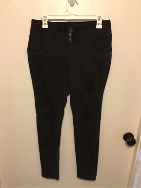 Hybrid Apparel Black High-Waist Skinny Jeans